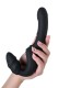 Безремневой страпон с вибрацией Toyfa Black&Red, красный, 35 см 901408-9 - TOYFA - Безремневые/Двойные страпоны - Купить